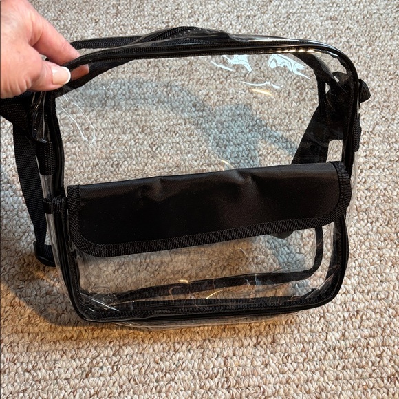 Clear Crossbody Bag with Black Trim - Picture 8 of 8